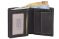 Preview: Mini Geldbörse extra dünn mit Klappe im Hochformat LEAS MCL in Echt-Leder, braun